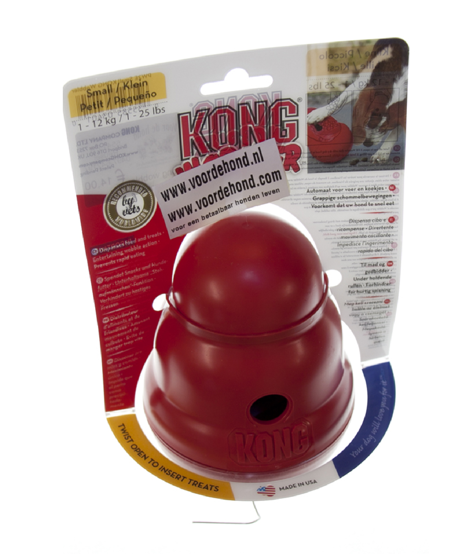 Bot Specialist Dank u voor uw hulp Kong Wobbler Snackball small - Voor de hond